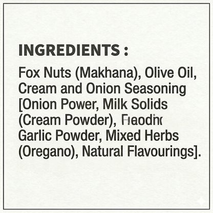 Skipwell Cream & onion makhana
